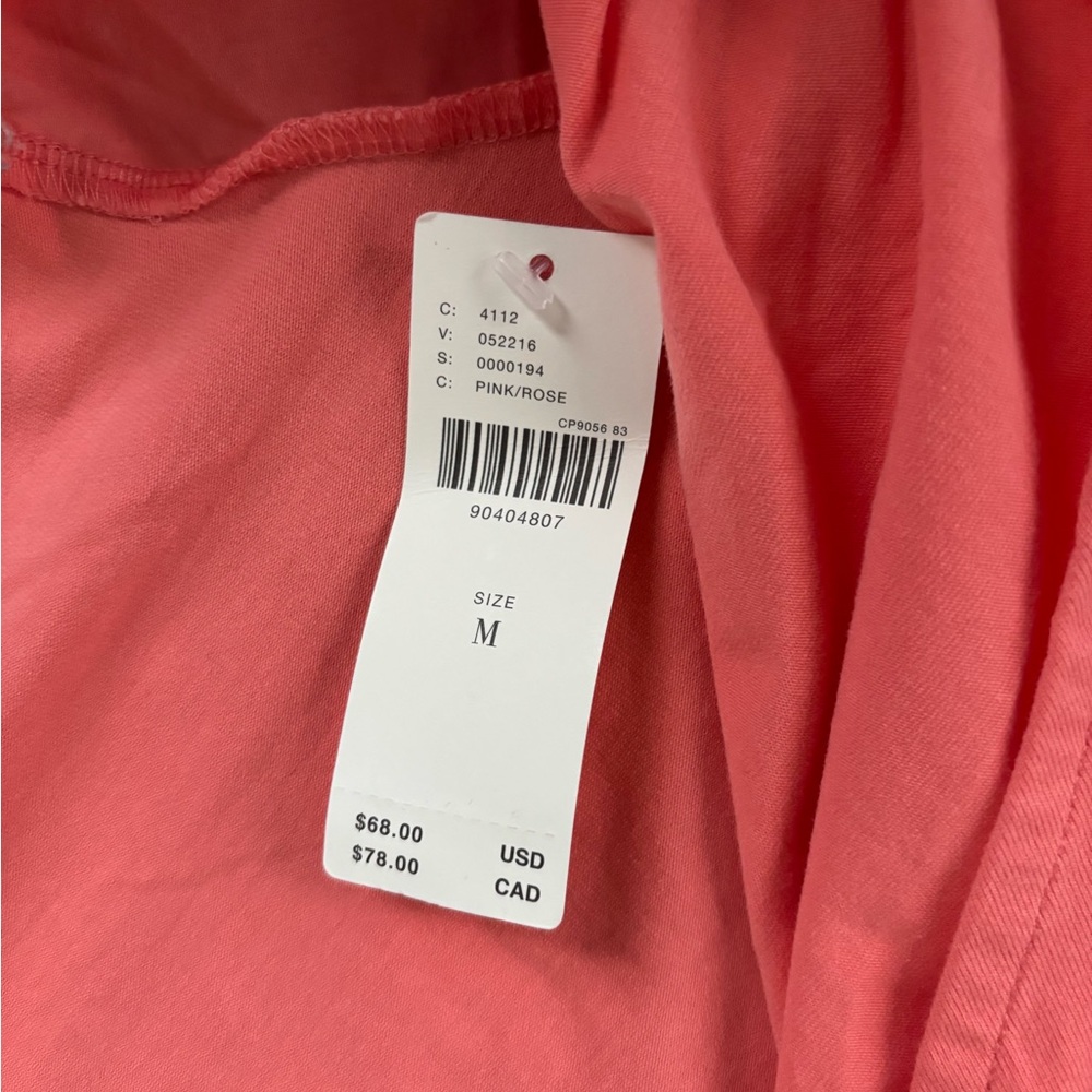 NWT Anthropologie Women's Puff Sleeve Coral Wrap Top, Size Medium - Picture 2 of 3